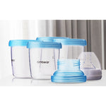 4pcs Cmbear Beast Milk Storage Snack Cups 6oz/180mL + adapter + 1nipple set - Working & Milking Needs