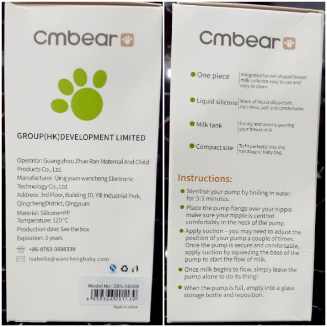 Cmbear Silicone Breast Milk LetDown Collector Manual Breastpump with