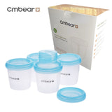 4pcs Cmbear Beast Milk Storage Snack Cups 6oz/180mL + adapter - InspiringWMN