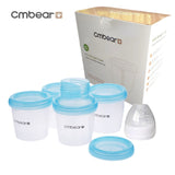 4pcs Cmbear Beast Milk Storage Snack Cups 6oz/180mL + adapter + 1nipple set - InspiringWMN