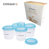 4pcs Cmbear Beast Milk Storage Snack Cups 6oz/180mL + adapter - InspiringWMN