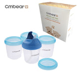 4pcs Cmbear Beast Milk Storage Snack Cups 6oz/180mL +1straw lid - InspiringWMN
