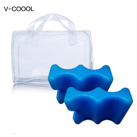 V-coool transparent clear waterproof zipper hand bag+2pc double contour wave reusable ice brick pack - InspiringWMN