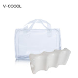 V-coool transparent clear waterproof zipper hand bag+1pc triple contour wave reusable ice brick pack - InspiringWMN