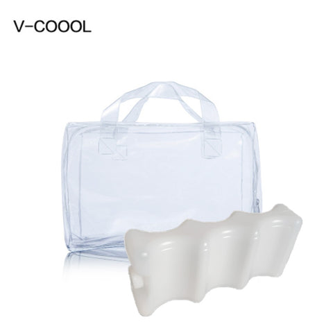 V-coool transparent clear waterproof zipper hand bag+1pc triple contour wave reusable ice brick pack - InspiringWMN