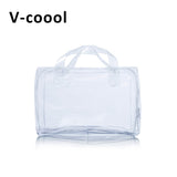 V-coool Transparent Clear Waterproof Zipper Hand Bag for Thermal Insulated Cooler Lunch Bag - InspiringWMN