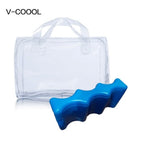 V-coool transparent clear waterproof zipper hand bag+1pc triple contour wave reusable ice brick pack - InspiringWMN